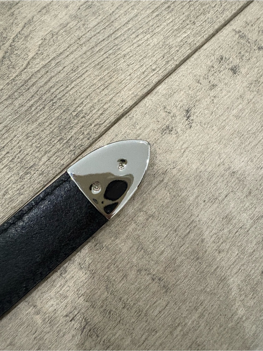 Aritzia legendary solid brass Black Leather Belt with Silver Buckle - Picture 6 of 8